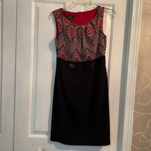 Red and Black Mini Dress